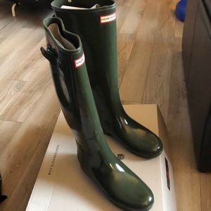Dark olive Hunter Boots